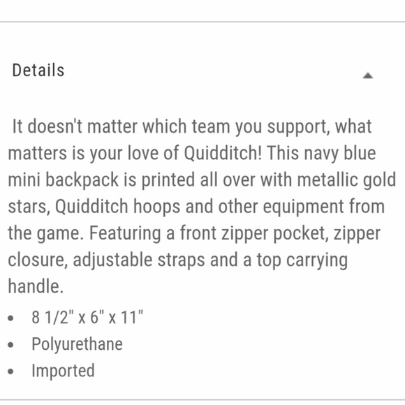 Quidditch Harry Potter Mini Backpack - Picture 10 of 10